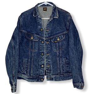 Vintage Lee acid wash trucker oversized denim jean jacket